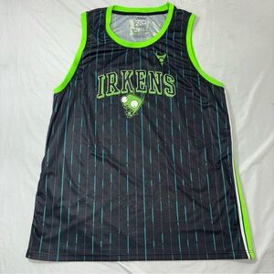 Invader Zim Nickelodeon Black and Green Irkens Tank Top large